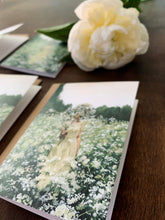 Load image into Gallery viewer, Cards - Girl with Flowers: In Green
