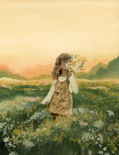 Load image into Gallery viewer, Girl With Flowers: On a Smokey September Evening
