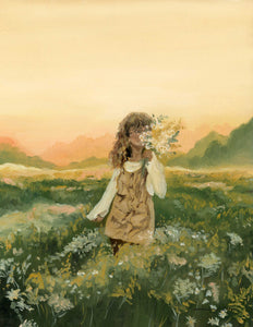 Girl With Flowers: On a Smokey September Evening