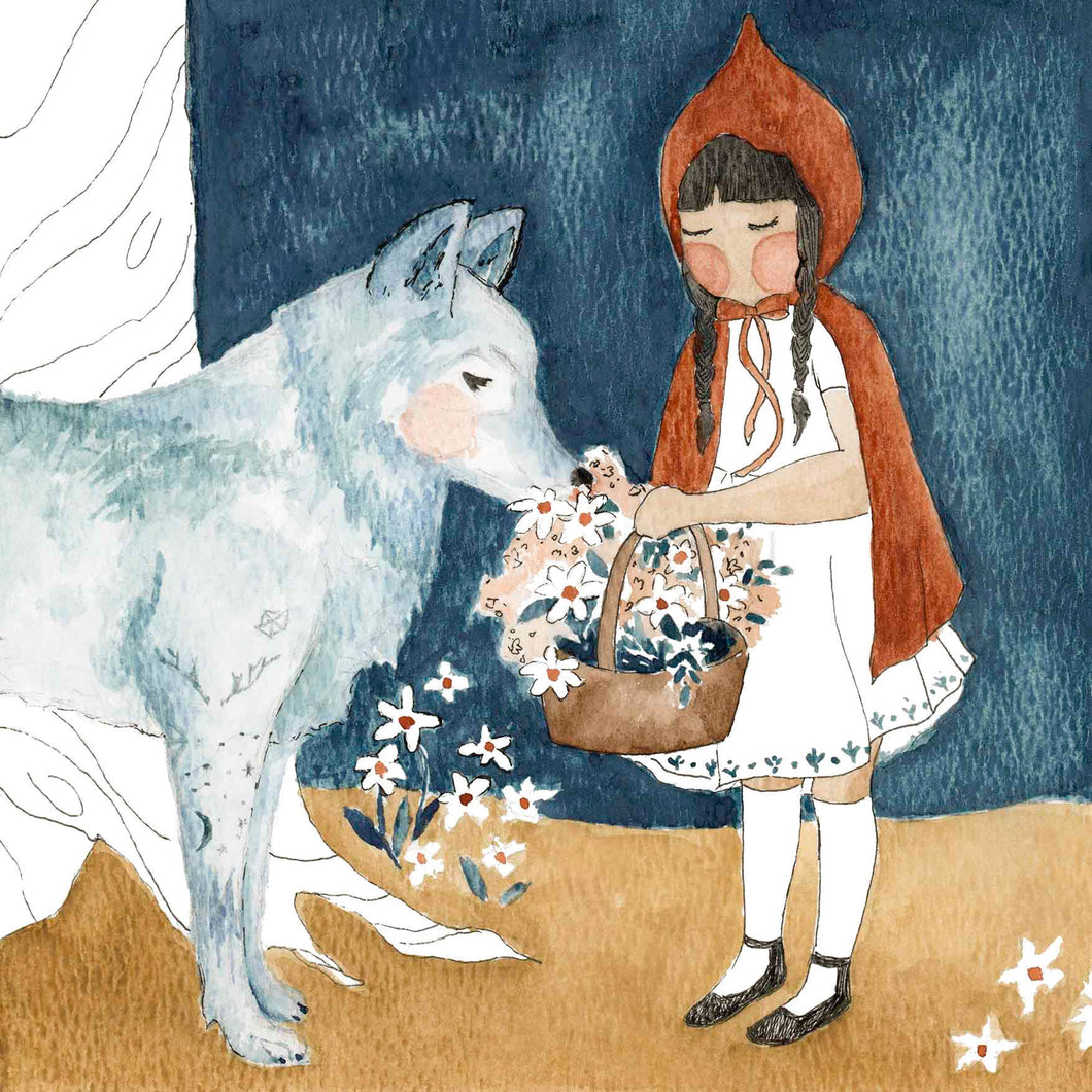 The Wolf & the Girl Print